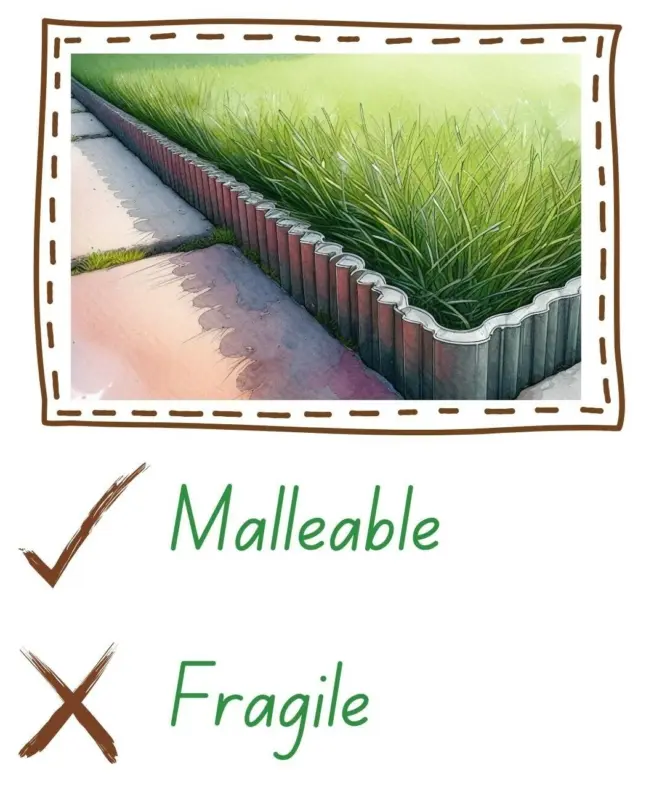 Plastic lawn edging