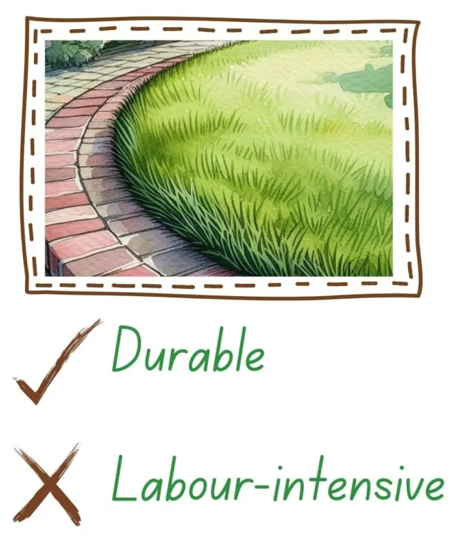 Brick lawn edging