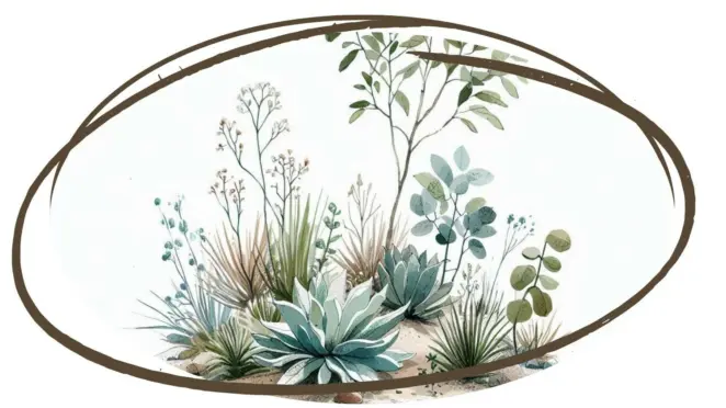 Plants growing in sand