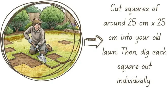 Remove the old lawn