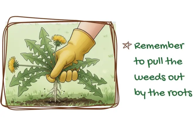 Removing weeds spring