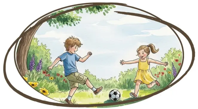 Family lawn made from perennial ryegrass