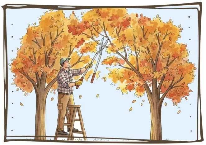 Pruning branches to prevent moss